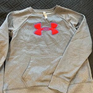 Under Armour Women’s Gray Crewneck Sweatshirt with Logo